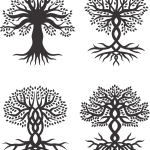 Diseños de árboles con raíces 4 - Vector descarganle para corte CNC y grabado laser gratis | Stanser