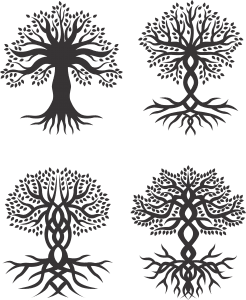 Diseños de árboles con raíces 4