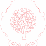Marco vintage con árbol - Vector SVG DXF para CNC Router y Laser CO2 - Descargable gratis | Stanser