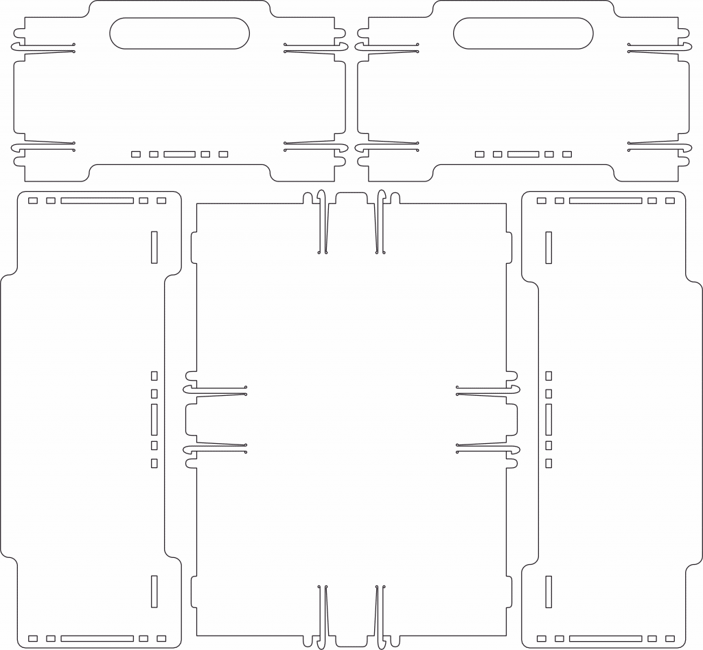 Cajón sencillo armable — vector para corte CNC