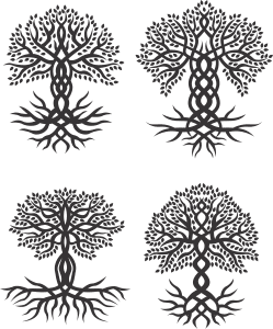Diseños de árboles con raíces 5