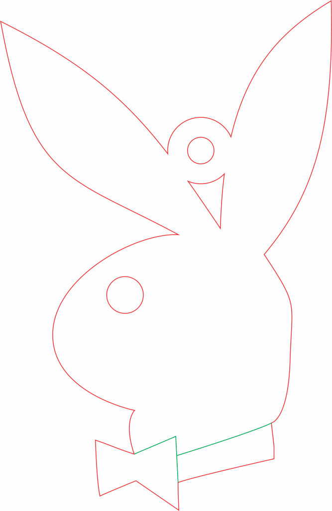Conejo con moño — vector para corte CNC