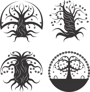 Diseños de árboles con raíces 7