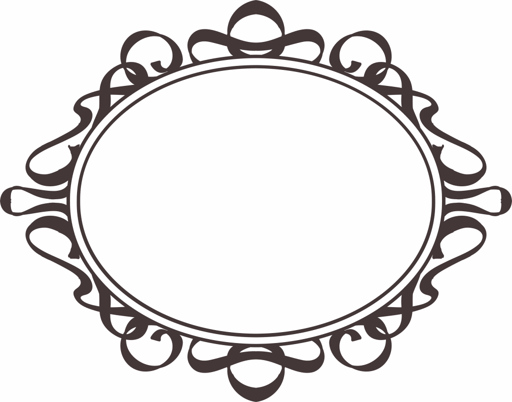 Marco ovalado 7 — vector para corte CNC