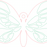 Mariposa colgante - Vector descarganle para corte CNC y grabado laser gratis | Stanser