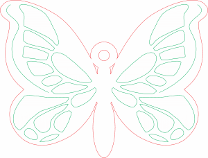 Mariposa colgante