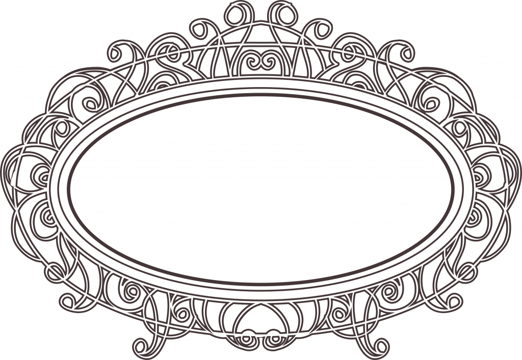 Marco ovalado 8 — vector para corte CNC