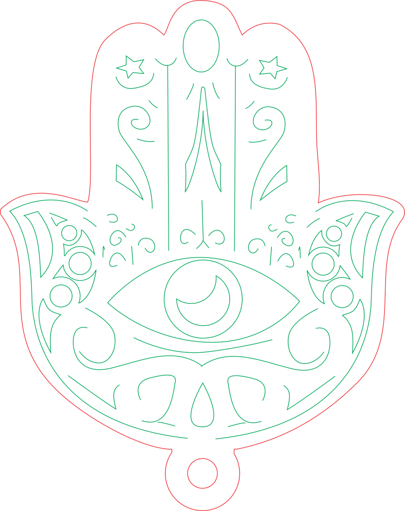 Ojo de yoga — vector para corte CNC
