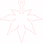 Hoja de marihuana colgante - Vector descarganle para corte CNC y grabado laser gratis | Stanser