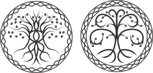 Diseños de árboles con raíces 11