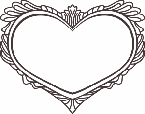 Marco con forma de corazón