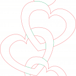Colgante de corazones - Vector descarganle para corte CNC y grabado laser gratis | Stanser