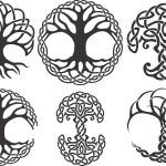 Diseños de árboles con raíces 13 - Vector descarganle para corte CNC y grabado laser gratis | Stanser