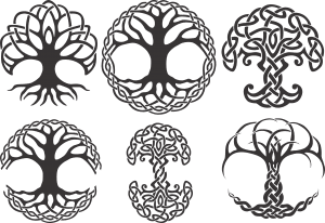 Diseños de árboles con raíces 13