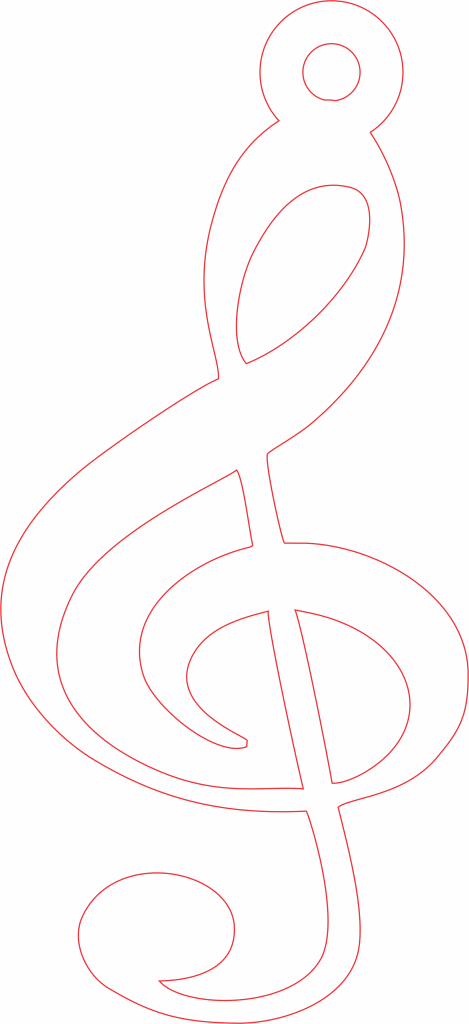 Colgante de llave de sol — vector para corte CNC