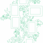 Portarretratos de árbol "Feliz día mamá" - Vector SVG DXF para Laser CO2 - Descargable gratis | Stanser