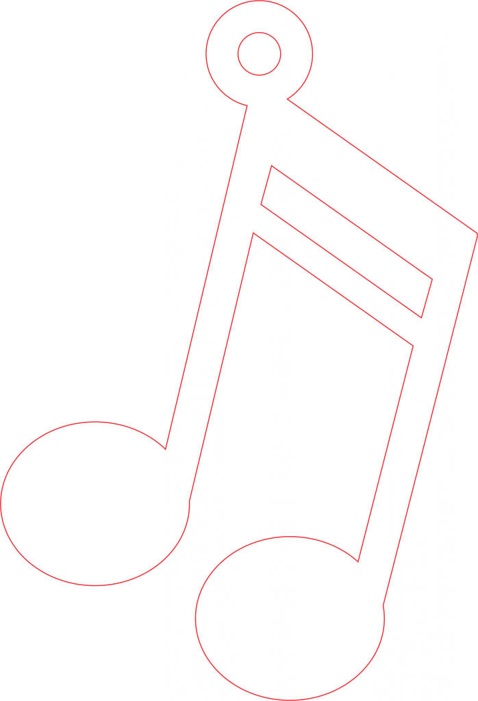 Colgante de nota musical — vector para corte CNC