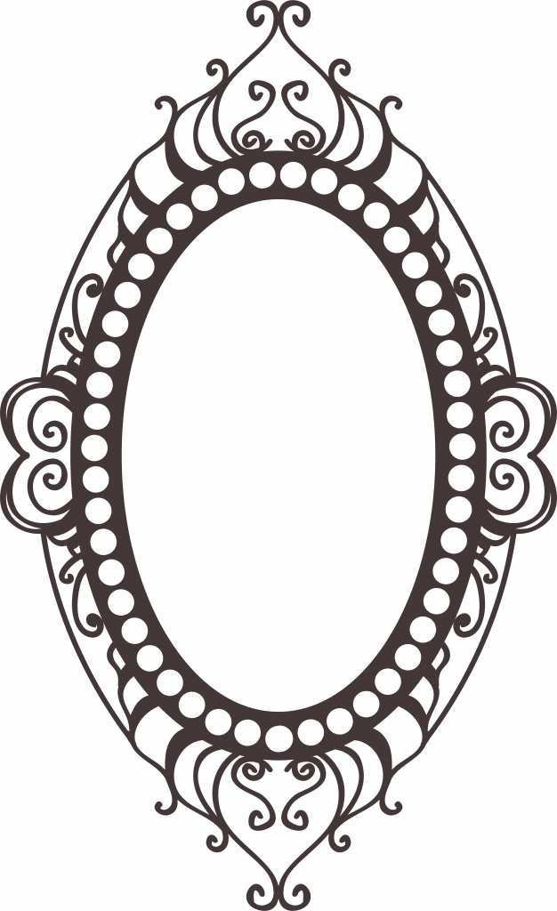 Marco ovalado 12 — vector para corte CNC