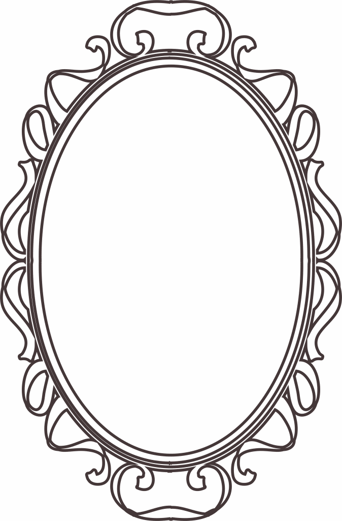 Marco ovalado 14 — vector para corte CNC