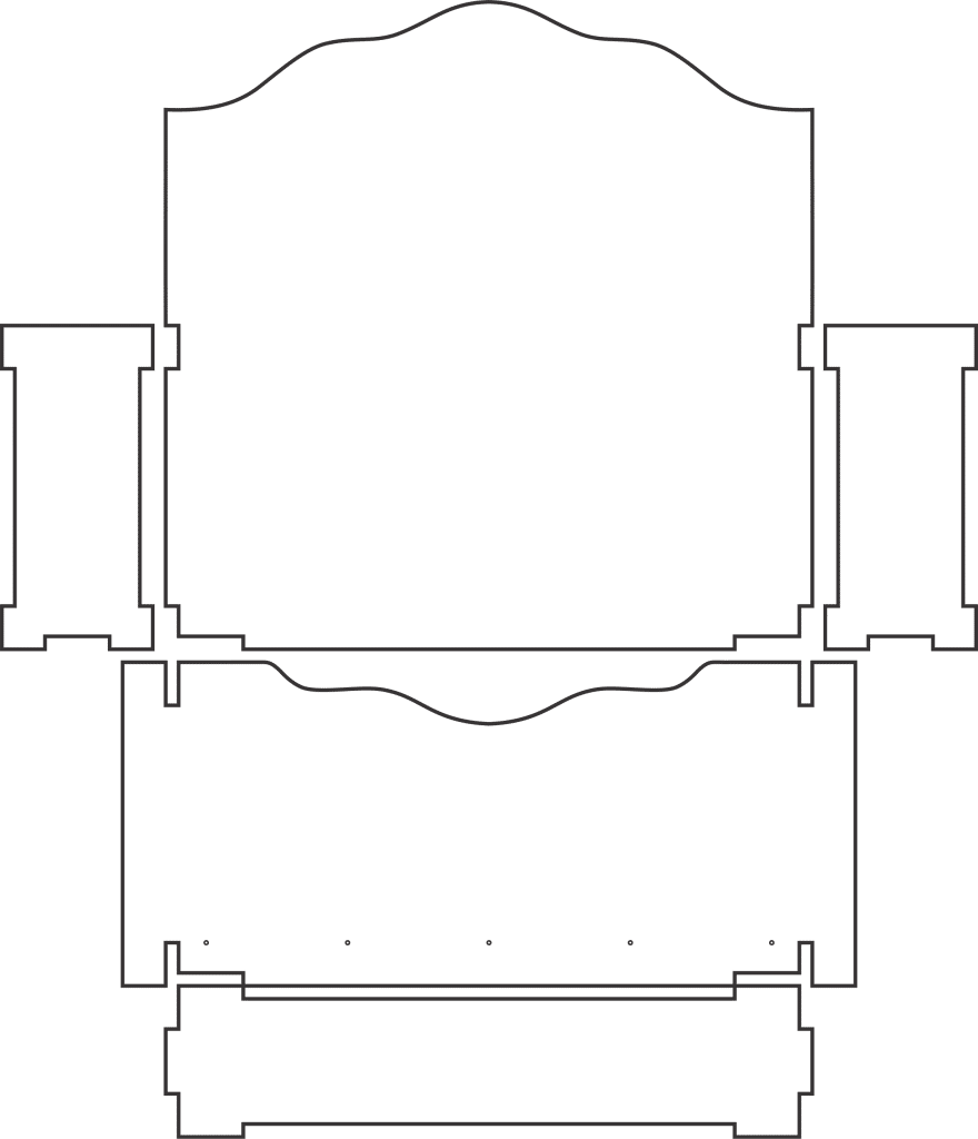 Portasobres — vector para corte CNC