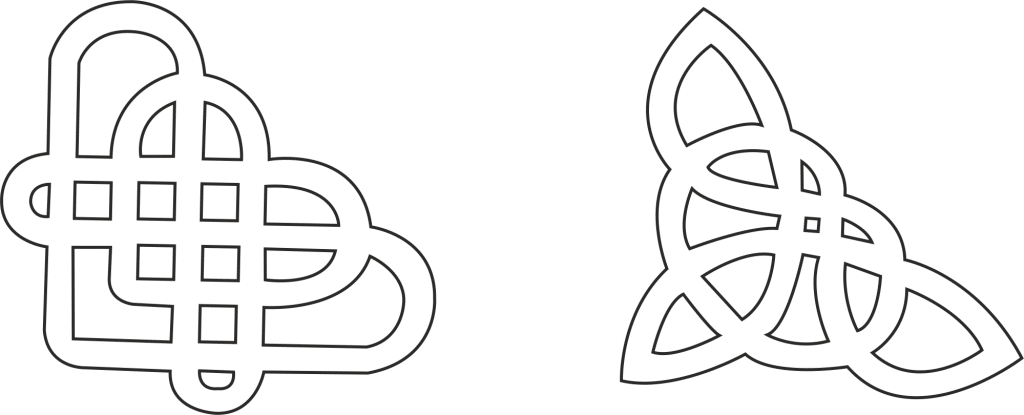 Par de adornos esquineros — vector para corte CNC