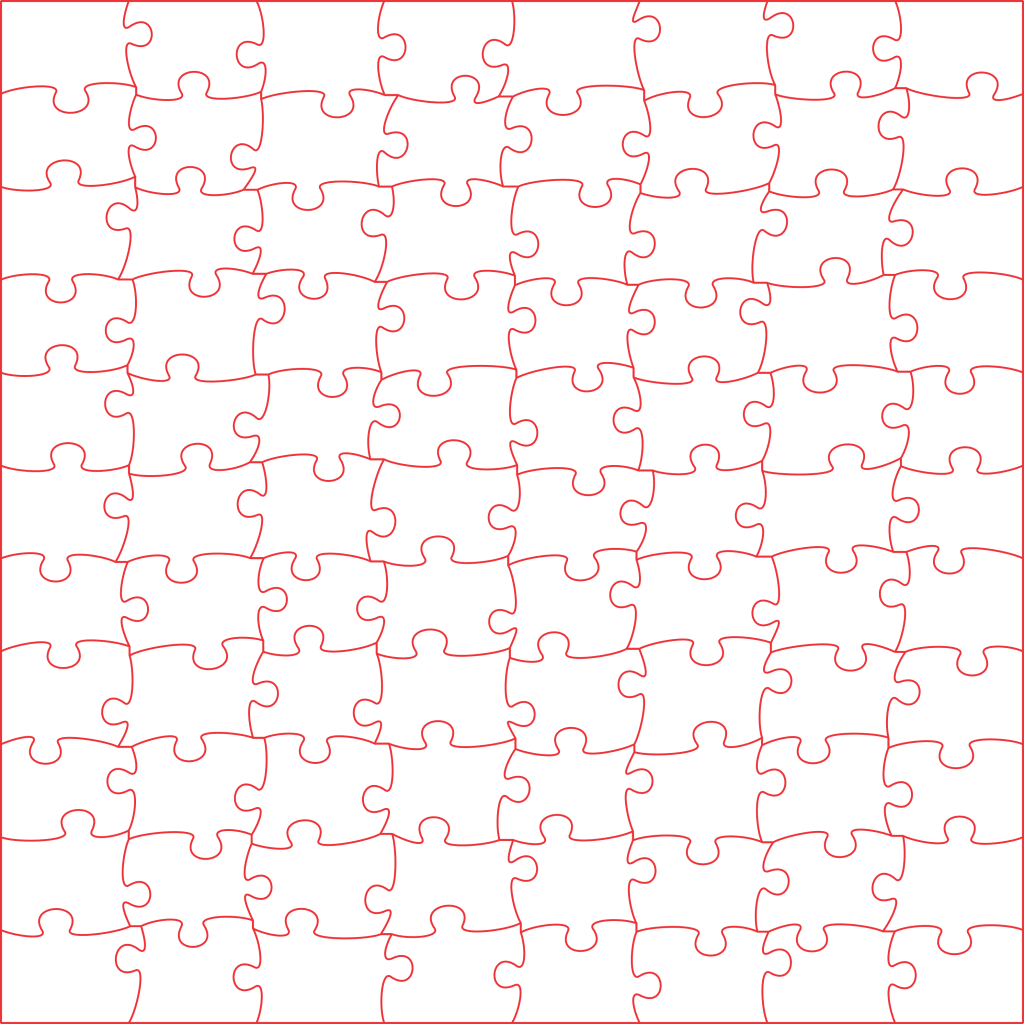 Rompecabezas de 88 piezas — vector para corte CNC