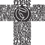 Cruz "Dios te salve María" - Vector SVG DXF para CNC Router y Laser CO2 - Descargable gratis | Stanser