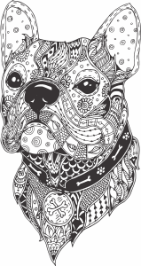 Perro de mandalas