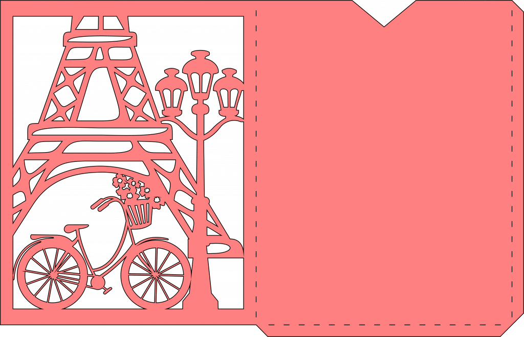 Tarjeta de París — vector para corte CNC