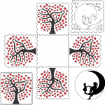 Pantalla de lámpara "Árbol de corazones" - Vector SVG DXF para Laser CO2 - Descargable gratis | Stanser
