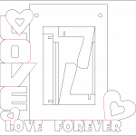 Portarretratos "Love forever" - Vector descarganle para corte CNC y grabado laser gratis | Stanser