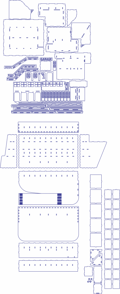 Garage 3D — vector para corte CNC