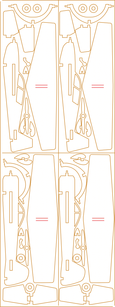 Avionetas armables — vector para corte CNC