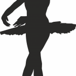 Silueta negra de Bailarina - Vector SVG DXF para CNC Router y Laser CO2 - Descargable gratis | Stanser