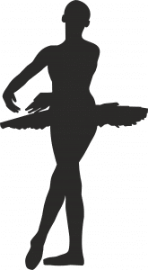 Silueta negra de Bailarina