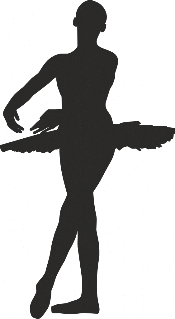 Silueta negra de Bailarina - Stanser