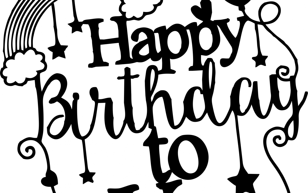 «Happy birthday…» letrero