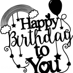 "Happy birthday..." letrero - Vector descarganle para corte CNC y grabado laser gratis | Stanser