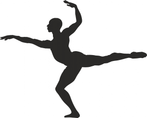 Silueta de bailarín danzando