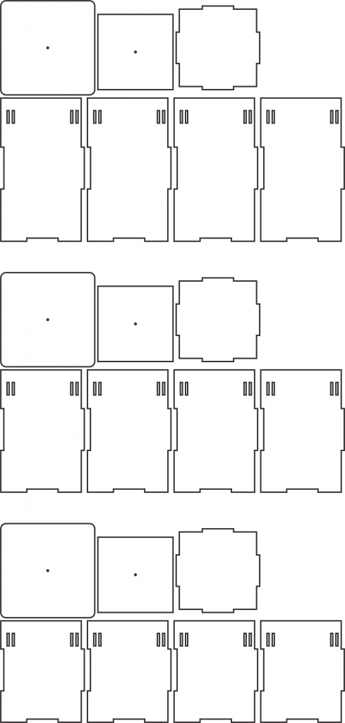Set de cajas rectangulares — vector para corte CNC