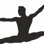 Bailarín en split de brazos abiertos - Vector SVG DXF para CNC Router y Laser CO2 - Descargable gratis | Stanser