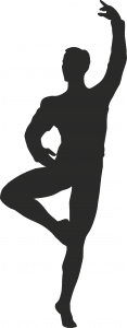 Silueta de bailarín en pie