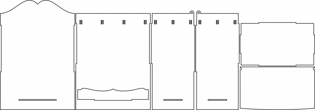 Caja tipo «buzón» — vector para corte CNC
