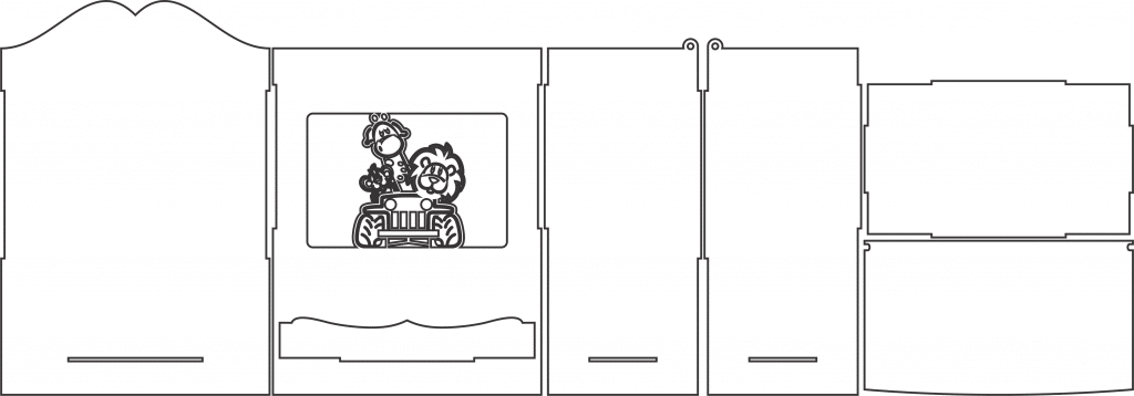 Caja grande «Safari» — vector para corte CNC