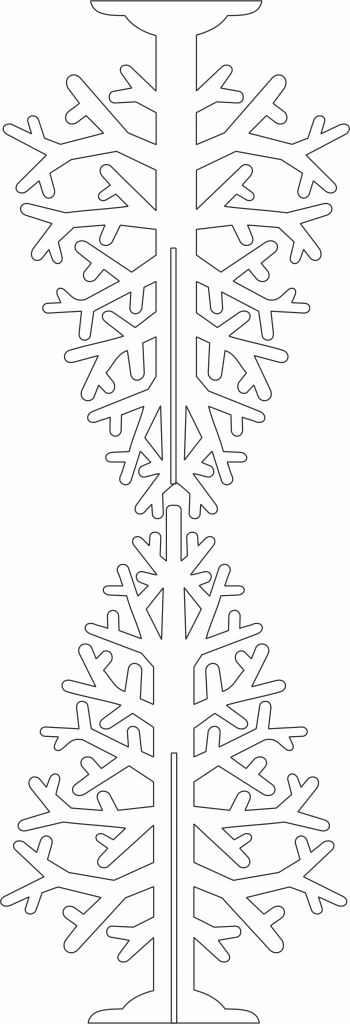 Árbol sin hojas — vector para corte CNC