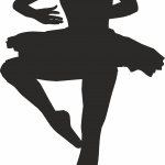 Silueta de bailarina en relevé - Vector SVG DXF para CNC Router y Laser CO2 - Descargable gratis | Stanser