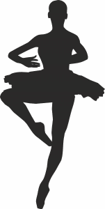 Silueta de bailarina en relevé