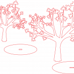 Par de árboles "Hojas de Maple" - Vector descarganle para corte CNC y grabado laser gratis | Stanser
