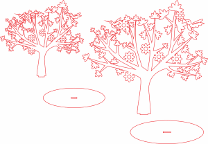 Árbol con colibríes