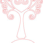 Árbol "Corazones y espirales" - Vector descarganle para corte CNC y grabado laser gratis | Stanser
